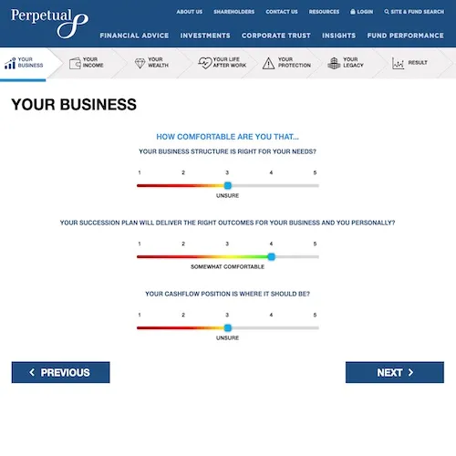 Perpetual Financial Health Calculator Tangible Digital Agency